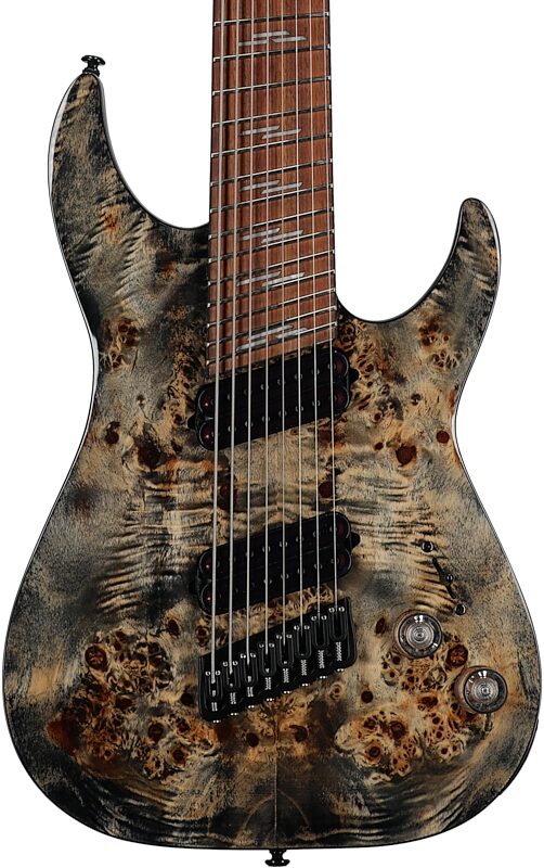 Schecter Omen Elite-8 Multiscale Electric Guitar, 8-String, Charcoal, Blemished, Body Straight Front