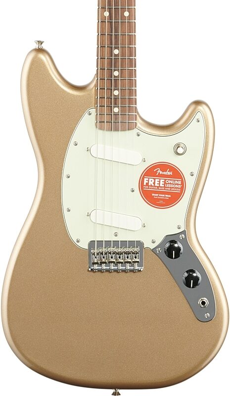 Fender Mustang Electric Guitar, with Pau Ferro Fingerboard, Firemist Gold, Body Straight Front