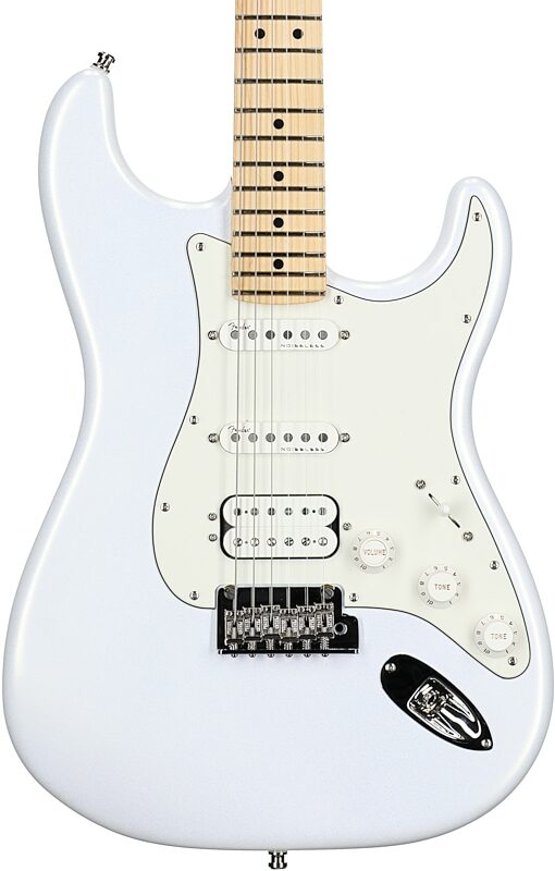 Fender Juanes Stratocaster Electric Guitar, Maple Fingerboard (with Case), Luna White, Body Straight Front