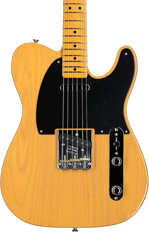 Fender American Vintage II 1951 Telecaster Electric Guitar, Maple Fingerboard (with Case), Butterscotch Blonde, Body Straight Front