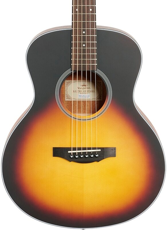 Kepma K3 Series M3-130 Mini Acoustic Guitar, Sunburst Matte, Body Straight Front