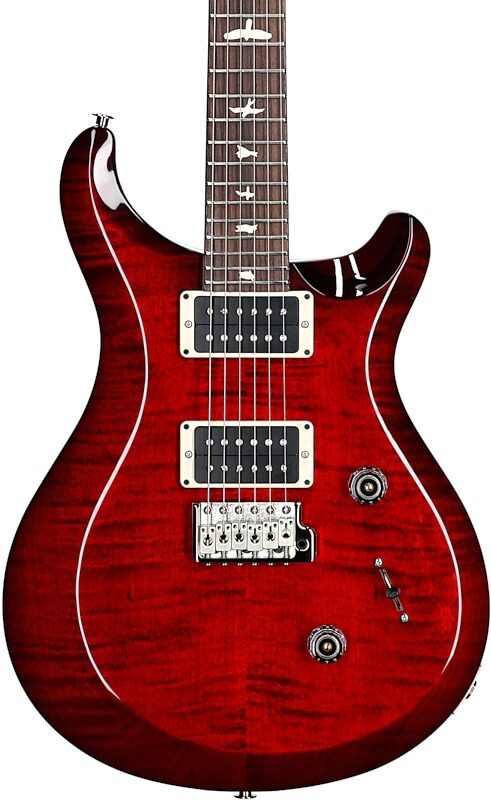PRS Paul Reed Smith S2 Custom 24 Gloss Pattern Thin Electric Guitar (with Gig Bag), Fire Red Burst, Body Straight Front