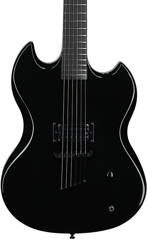 Guild Polara Night Edition Electric Guitar, Black Tungsten Gloss, Body Straight Front