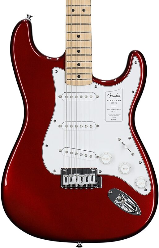 Fender Standard Stratocaster Electric Guitar, Maple Fingerboard, Candy Cola, Body Straight Front