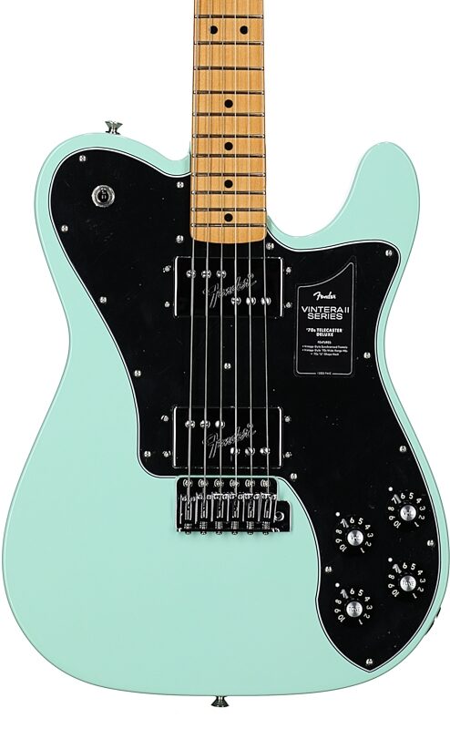 Fender Vintera II '70s Telecaster Deluxe Electric Guitar (with Gig Bag), Surf Green, Body Straight Front