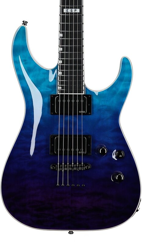 ESP EII Horizon NTII Electric Guitar (with Case), Blue Purple Gradation, Body Straight Front