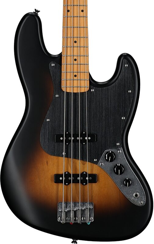 Squier 40th Anniversary Jazz Electric Bass, with Maple Fingerboard, Satin 2-Color Sunburst, Body Straight Front