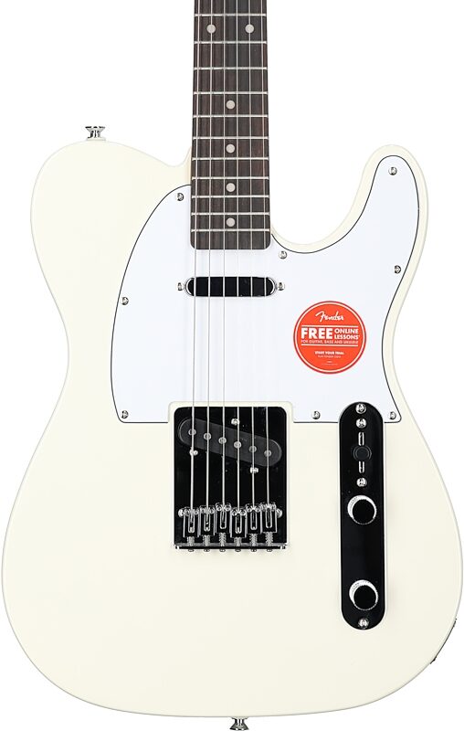 Squier Affinity Telecaster Electric Guitar, Laurel Fingerboard, Olympic White, Body Straight Front