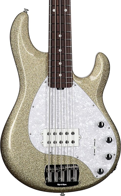 Ernie Ball Music Man StingRay 5 Special Electric Bass, 5-String (with Case), Genius Gold, Body Straight Front