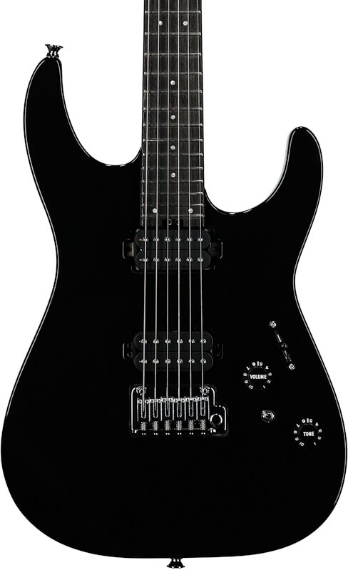 Charvel Pro Mod DK24 HH 2PT EBN Electric Guitar (with Gig Bag), Gloss Black, Body Straight Front