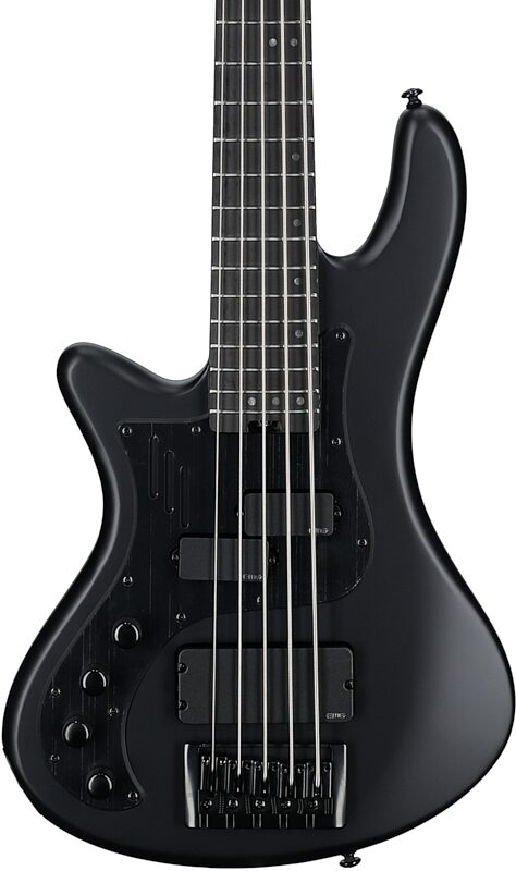 Schecter Stiletto Stealth-5 Pro Electric Bass, Left-Handed, Satin Black, Body Straight Front