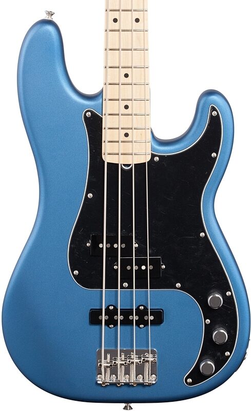 Fender American Performer Precision Bass Electric Bass Guitar, Maple Fingerboard (with Gig Bag), Satin Lake Placid Blue, Body Straight Front