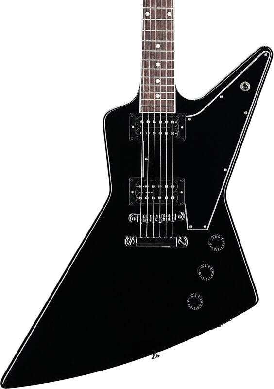 Gibson Limited Edition 70s Explorer Electric Guitar (with Case), Ebony, Body Straight Front