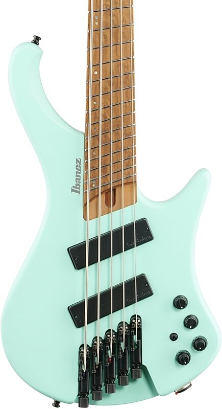 Ibanez EHB1005MS Bass Guitar, 5-String (with Gig Bag), Matte Sea Foam Green, Blemished, Body Straight Front