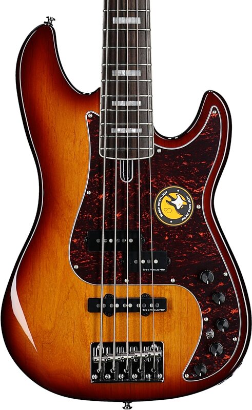 Sire Marcus Miller P7 Electric Bass, 5-String, Tobacco Sunburst, Body Straight Front