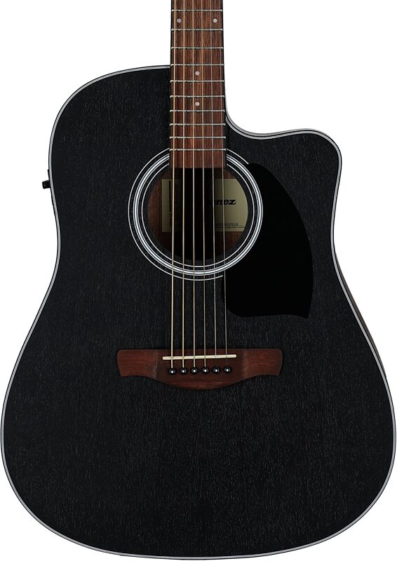 Ibanez PF54CE Acoustic-Electric Guitar, Weathered Black Open Pore, Body Straight Front