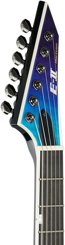 ESP EII Horizon NTII Electric Guitar (with Case), Blue Purple Gradation, Serial Number ES8620203, Headstock Left Front