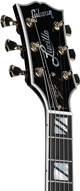 Gibson Custom B.B. King Lucille Legacy ES-355 Electric Guitar (with Case), Transparent Ebony, Serial Number CS103090, Headstock Left Front