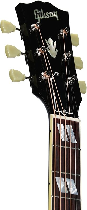 Gibson J-185 Original Acoustic-Electric Guitar (with Case), Vintage Sunburst, Serial Number 23552008, Headstock Left Front