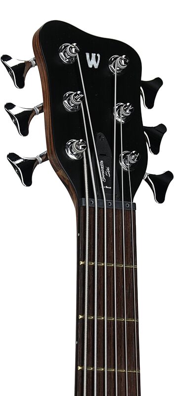 Warwick GPS Corvette Standard 6 Electric Bass, 6-String (with Gig Bag), Bubinga, Serial Number GPS A 011085-23, Headstock Left Front