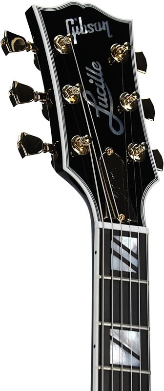 Gibson Custom B.B. King Lucille Legacy ES-355 Electric Guitar (with Case), Transparent Ebony, Serial Number CS301074, Headstock Left Front