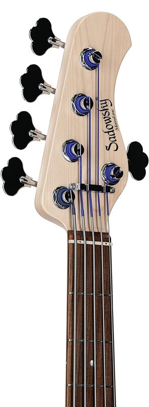 Sadowsky MetroLine 21-fret Verdine White Bass, 5-String (with Gig Bag), Olympic White, Serial Number SML F 003081-23, Headstock Left Front