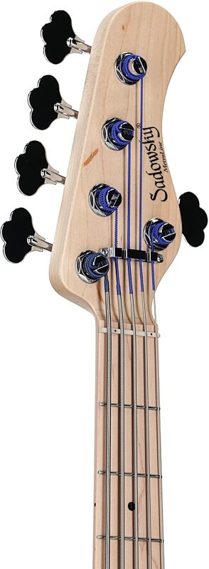 Sadowsky MetroLine 21-Fret Vintage P/J Electric Bass, 5-String (with Gig Bag), Ocean Blue, Serial Number SML E 002914-23, Headstock Left Front