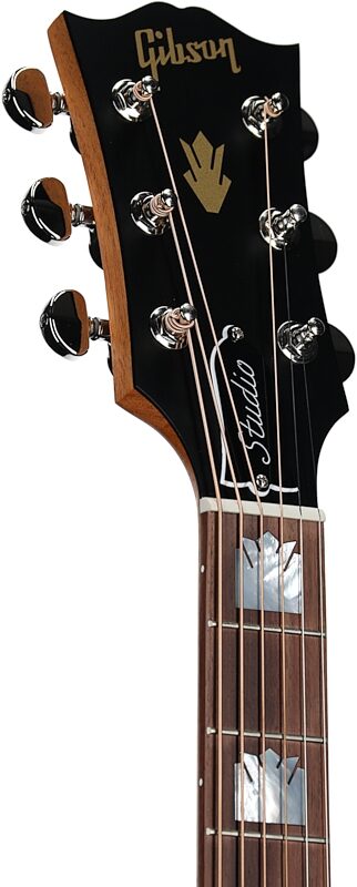 Gibson SJ-200 Studio Rosewood Jumbo Acoustic-Electric Guitar (with Case), Satin Rosewood Burst, Serial Number 22163022, Headstock Left Front