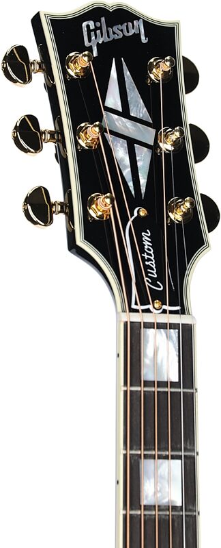 Gibson Custom J-45 Acoustic-Electric Guitar (with Case), Ebony, Serial Number 22963031, Headstock Left Front
