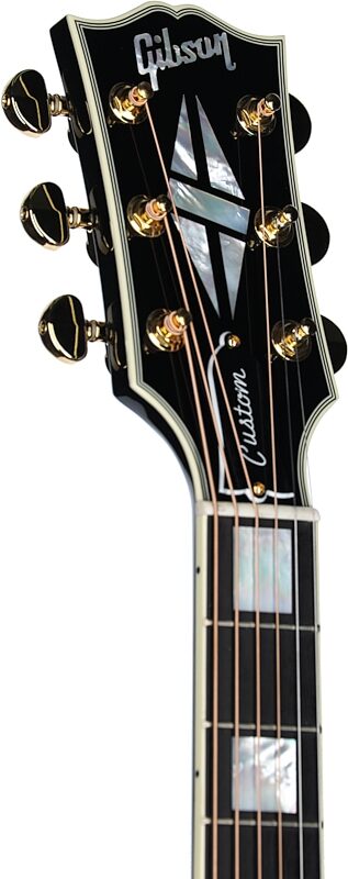 Gibson Hummingbird Custom Acoustic-Electric Guitar (with Case), Ebony, Serial Number 22783067, Headstock Left Front