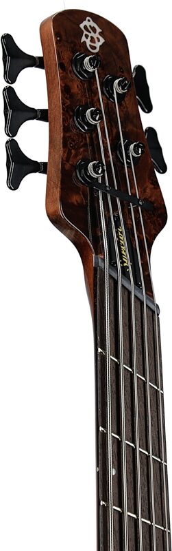 Spector NS Dimension Multi-Scale 5-String Bass Guitar (with Bag), Super Faded Black, Serial Number 21W231698, Headstock Left Front