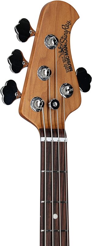 Ernie Ball Music Man StingRay Special Electric Bass (with Mono Case), Genius Gold, Serial Number K03132, Headstock Left Front