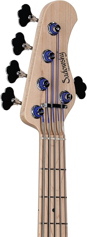 Sadowsky MetroLine 21-fret Vintage J/J Bass, 5-String (with Gig Bag), Ocean Blue, Serial Number SML G 003215-23, Headstock Left Front