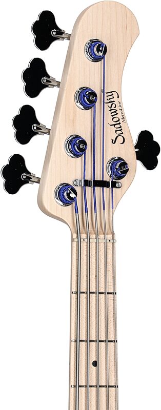Sadowsky MetroLine 21-Fret Vintage M/J Bass, 5-String (with Gig Bag), Ocean Blue, Serial Number SML M 003564-23, Headstock Left Front
