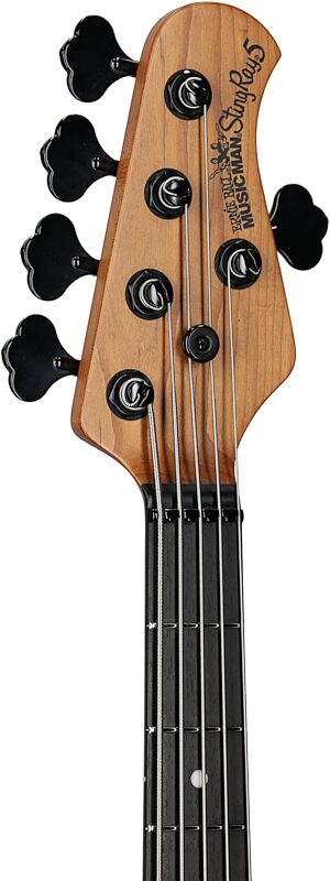 Ernie Ball Music Man StingRay 5 Special Electric Bass, 5-String (with Case), Brulee, Serial Number K00213, Headstock Left Front