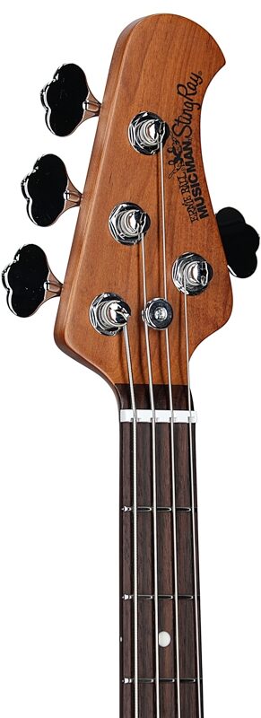 Ernie Ball Music Man StingRay Special HH Electric Bass (with Case), Genius Gold, Serial Number K02953, Headstock Left Front