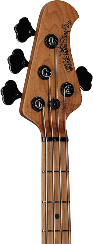 Ernie Ball Music Man StingRay Special Electric Bass (with Mono Case), Black Rock, Serial Number K00111, Headstock Left Front