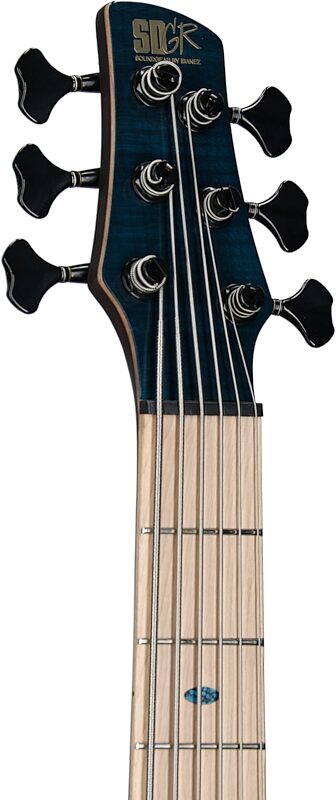 Ibanez Premium SR1426 Bass, 6-String (with Gig Bag), Caribbean Green, Serial Number 211P01231204232, Headstock Left Front