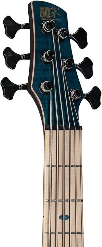 Ibanez Premium SR1426 Bass, 6-String (with Gig Bag), Caribbean Green, Serial Number 211P01231204238, Headstock Left Front
