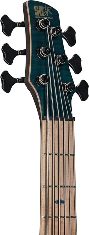 Ibanez Premium SR1426 Bass, 6-String (with Gig Bag), Caribbean Green, Serial Number 211P01231204164, Headstock Left Front