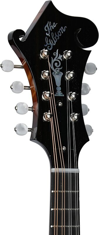 Gibson Custom F-5G Mandolin (with Case), Dark Burst, Serial Number 40228012, Headstock Left Front