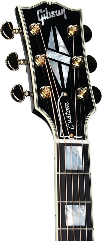 Gibson Hummingbird Custom Acoustic-Electric Guitar (with Case), Ebony, Serial Number 20604015, Headstock Left Front