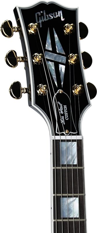 Gibson Les Paul Custom Electric Guitar (with Case), Ebony, Serial Number CS401360, Headstock Left Front