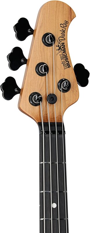 Ernie Ball Music Man DarkRay Electric Bass (with Mono Soft Case), Dark Rainbow, Serial Number S10473, Headstock Left Front