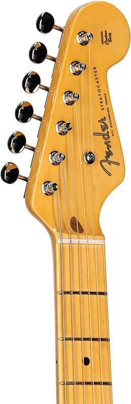 Fender 70th Anniversary American Vintage II 1954 Stratocaster Electric Guitar (with Case), 2-Color Sunburst, Serial Number V701396, Headstock Left Front