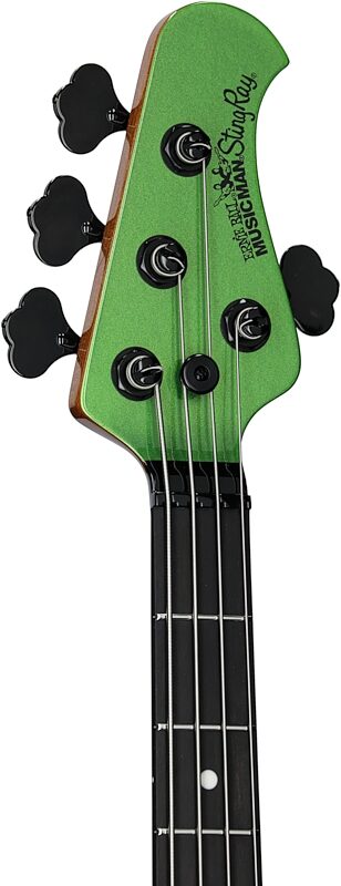 Ernie Ball Music Man StingRay Special Electric Bass (with Mono Case), Kiwi Green, Serial Number K02614, Headstock Left Front