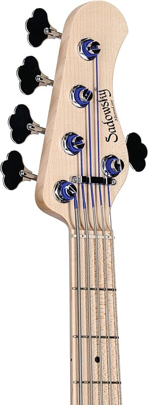 Sadowsky MetroLine 24-fret Modern Bass, 5-String (with Gig Bag), Ocean Blue, Serial Number SML D 004141-24, Headstock Left Front