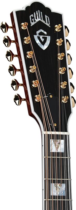 Guild F-512E Acoustic-Electric Guitar, 12-String (with Case), Natural, Serial Number C240472, Headstock Left Front