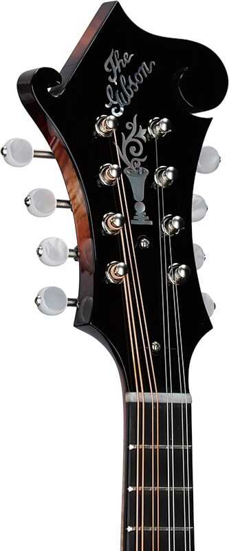 Gibson Custom F-5G Mandolin (with Case), Dark Burst, Serial Number 40618012, Headstock Left Front