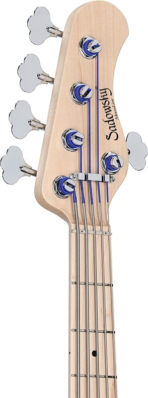 Sadowsky MetroLine 22-Fret Will Lee Signature Bass, Maple Fingerboard, 5-String (with Gig Bag), Natural Satin, Serial Number SML E 004253-24, Headstock Left Front
